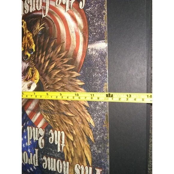 Home Protected by Second Amendment Eagle Tin Metal Sign Man Cave Garage 12"x15" - Picture 3 of 3